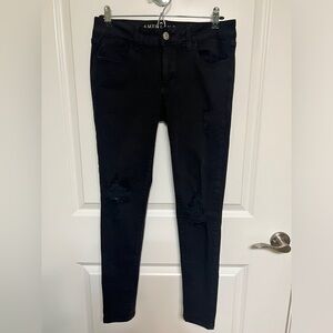 American Eagle super stretch black jegging denim size 6
